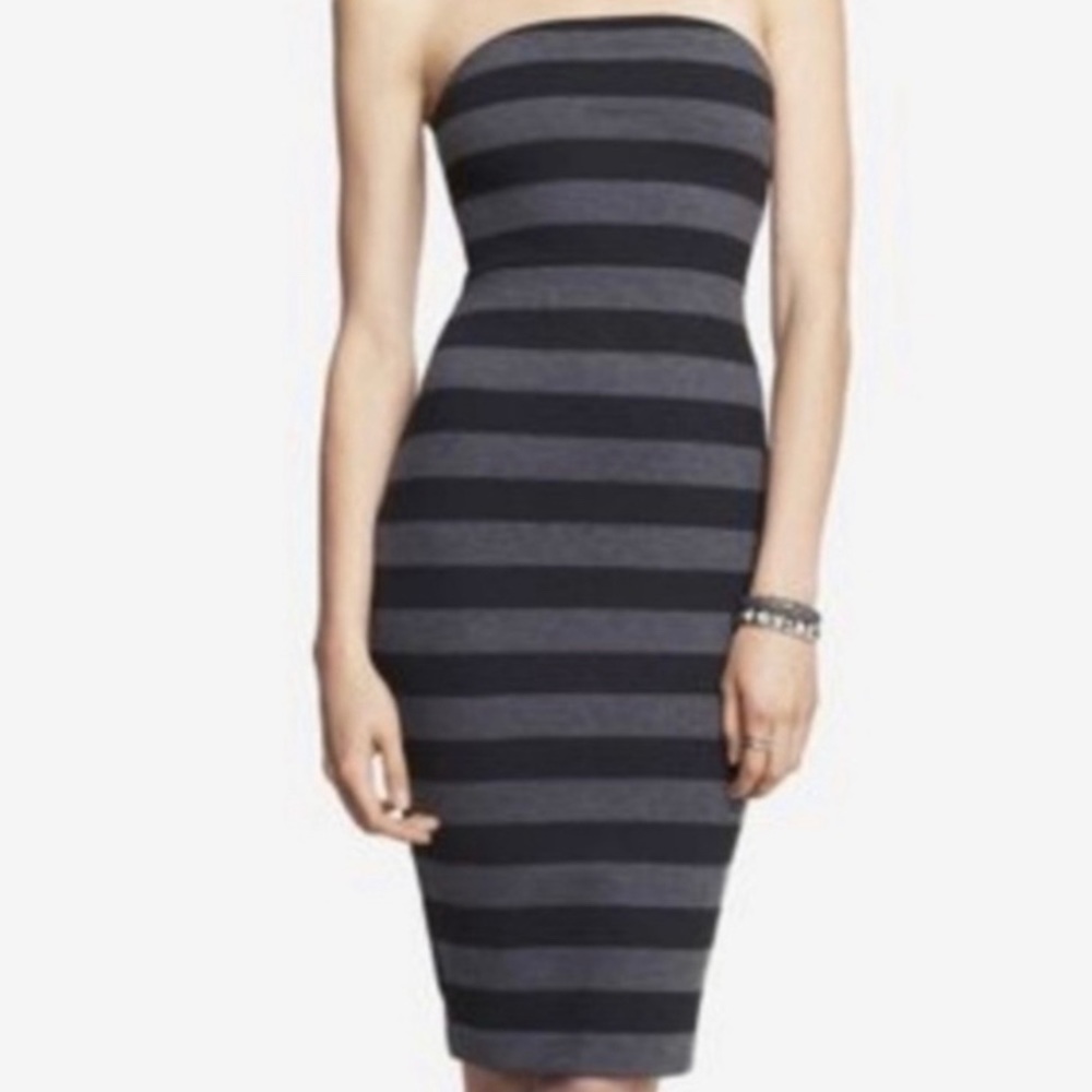 NEW Black and Gray Bodycon Dress